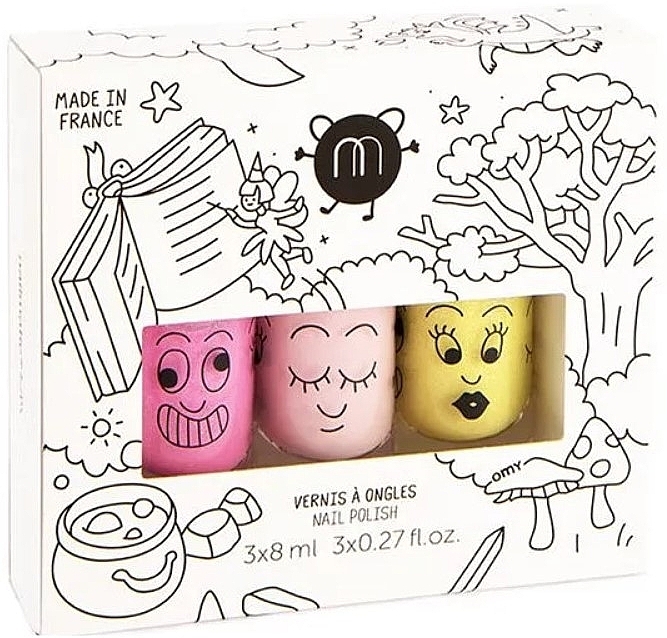 Nailmatic Magic Forest D Kids Set (nail/polish/3x8ml) - Набір — фото N1