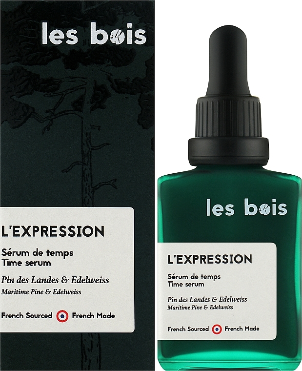 Антивозрастная сыворотка для лица с экстрактом морской сосновой коры и эдельвейса - Les Bois L'expression — фото N2