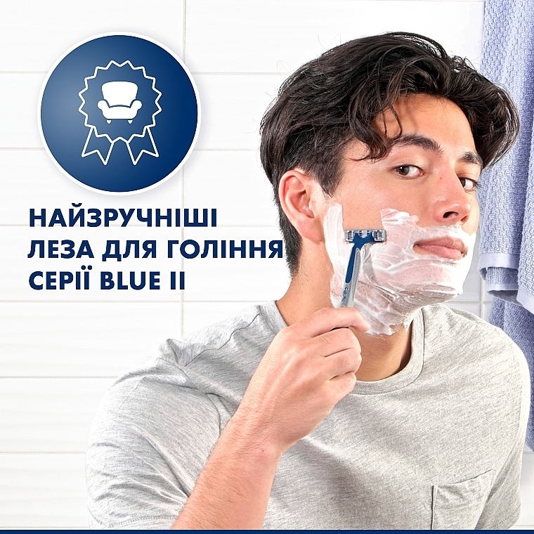 Набор одноразовых станков для бритья, 4шт - Gillette Blue II Maximum — фото N5