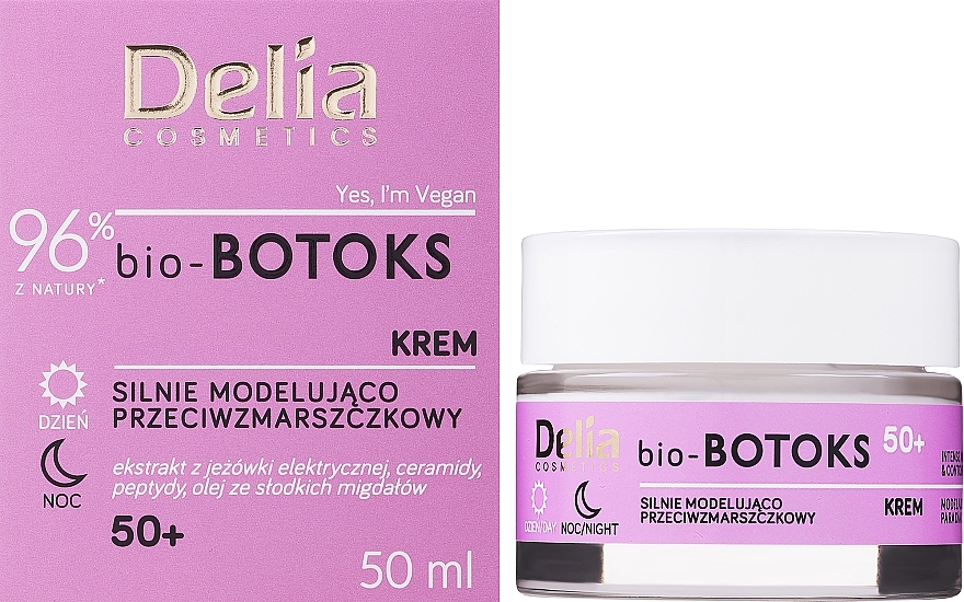 Интенсивный моделирующий крем против морщин - Delia bio-BOTOKS Intense Anti-Wrinkle And Contour Modelling Cream 50+ — фото N2