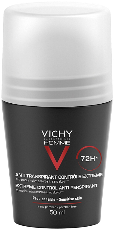 Інтенсивний дезодорант-антиперспірант для чоловіків "72 години захисту" - Vichy Deo Anti-Transpirant 72H — фото N1