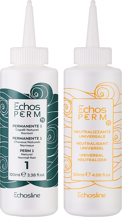 Набор для завивки волос - Echosline Echos Perm 1 Natural Normal Hair Kit — фото N2