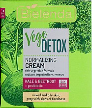 Парфумерія, косметика Нормалізувальний крем для комбінованої шкіри - Bielenda Vege Detox
