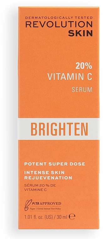 Сироватка для обличчя з вітаміном С - Revolution Skin 20% Vitamin C Serum — фото N3