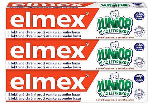 Набір - Elmex Junior Toothpaste Set (3xtoothpaste/75ml) — фото N1