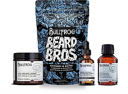 Набор - Bullfrog Beard Bros Cleanse & Nourish Kit (scr/100ml+oil/50ml+sh/gel/100ml) — фото N1