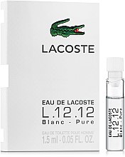 Духи, Парфюмерия, косметика Lacoste Eau De L.12.12 Blanc - Туалетная вода (пробник)