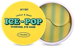 Гидрогелевые патчи под глаза с лимоном и базиликом - Petitfee & Koelf Lemon & Basil Ice-Pop Hydrogel Eye Mask — фото N3