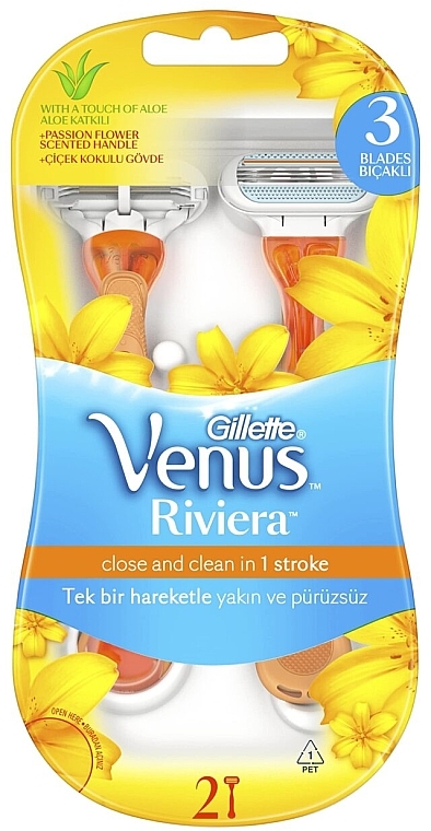 Набір одноразових станків - Gillette Venus Riviera — фото N1