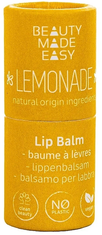 Бальзам для губ "Лимонад" - Beauty Made Easy Vegan Paper Tube Lip Balm Lemonade — фото N2