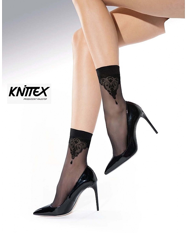 Шкарпетки жіночі "Guess", 20 Den, nero - Knittex — фото N2