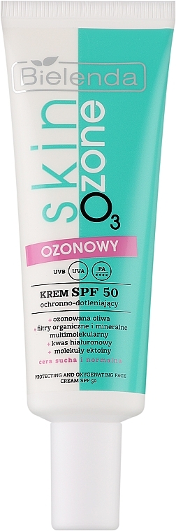 Озоновий сонцезахисний і оксигенувальний крем SPF 50 - Bielenda Skin O3 Zone Protecting And Oxygenating Face Cream SPF50 — фото N1