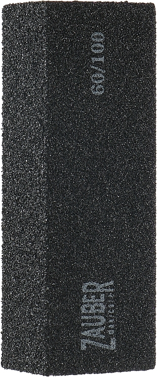 Баф-пилка 3-х стор., для штучних нігтів, чорно-фіолетова - Zauber — фото N1