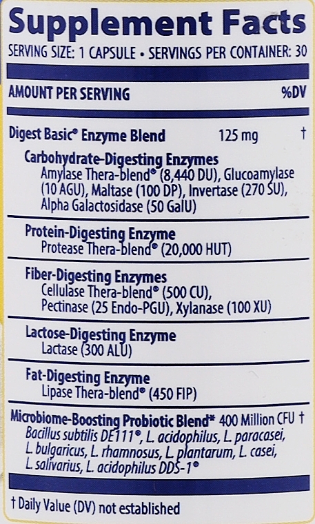 Харчова добавка "Базові ферменти для травлення" - Enzymedica Digest Basic+Probiotics — фото N5