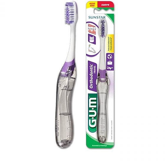 Ортодонтична дорожня зубна щітка  - G.U.M. Orthodontic Travel Toothbrush — фото N1