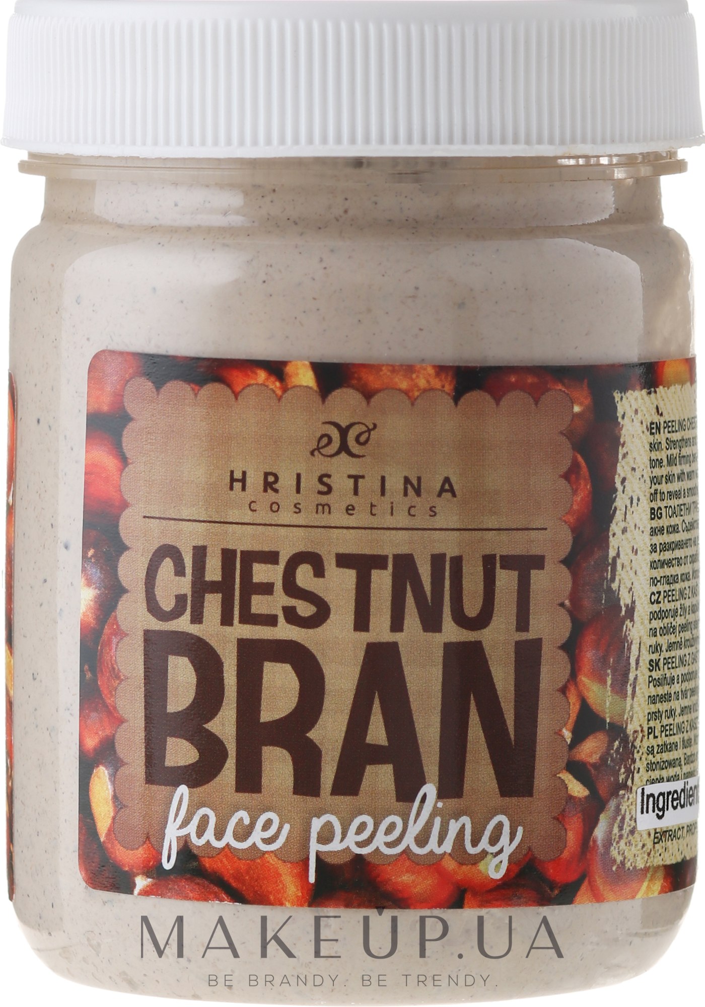 Пілінг для обличчя, з висівками каштанів  - Hristina Cosmetics Chestnut Bran Face Peeling — фото 200ml