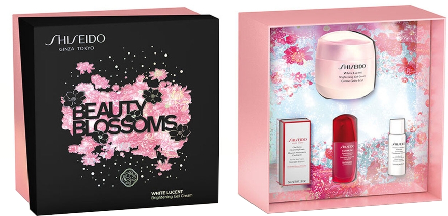 Набор - Shiseido White Lucent Beauty Blossoms Holiday Kit (f/cr/50ml + f/foam/5ml + f/softner/7ml + conc/10ml) — фото N1