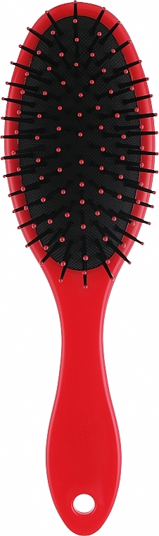 Щетка для волос массажная, С0258, красная с черным - Rapira — фото N1