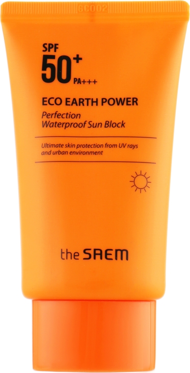 Водостійкий сонцезахисний крем - The Saem Eco Earth Power Perfection Waterproof Sun Block SPF50+ PA+++ — фото N5