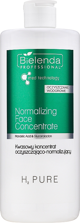 Гідроочищувальний і нормалізувальний концентрат для обличчя - Bielenda Professional H2 Pure Normalizing Face Concenrate — фото N1