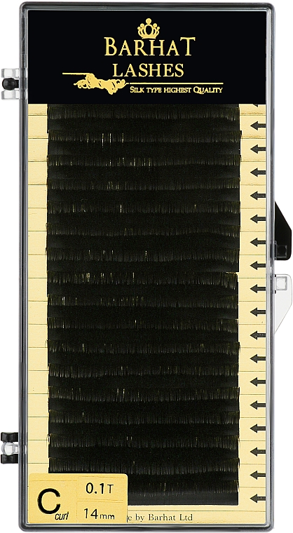 Накладные ресницы C 0,10 мм (14мм), 20 линий - Barhat Lashes — фото N1