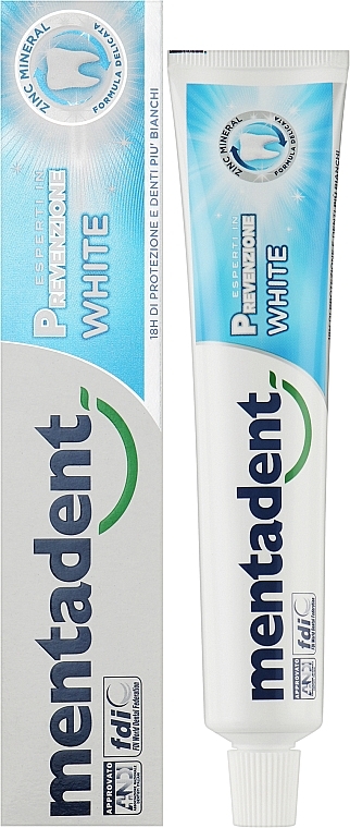 Зубная паста с отбеливающим эффектом - Mentadent Bianchi e Forti Toothpaste — фото N2