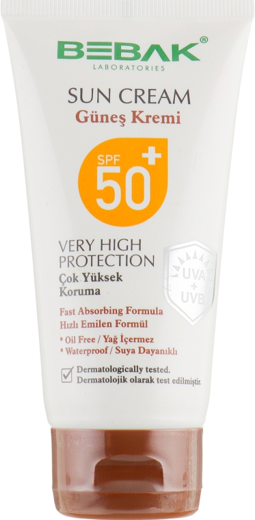 Солнцезащитный крем - Bebak Laboratories Very High Protection Sun Cream SPF50