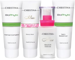 Парфумерія, косметика Комплексний догляд - Christina Detox Kit (pil/75ml + mask/75ml + serum/30ml + cr/75ml)