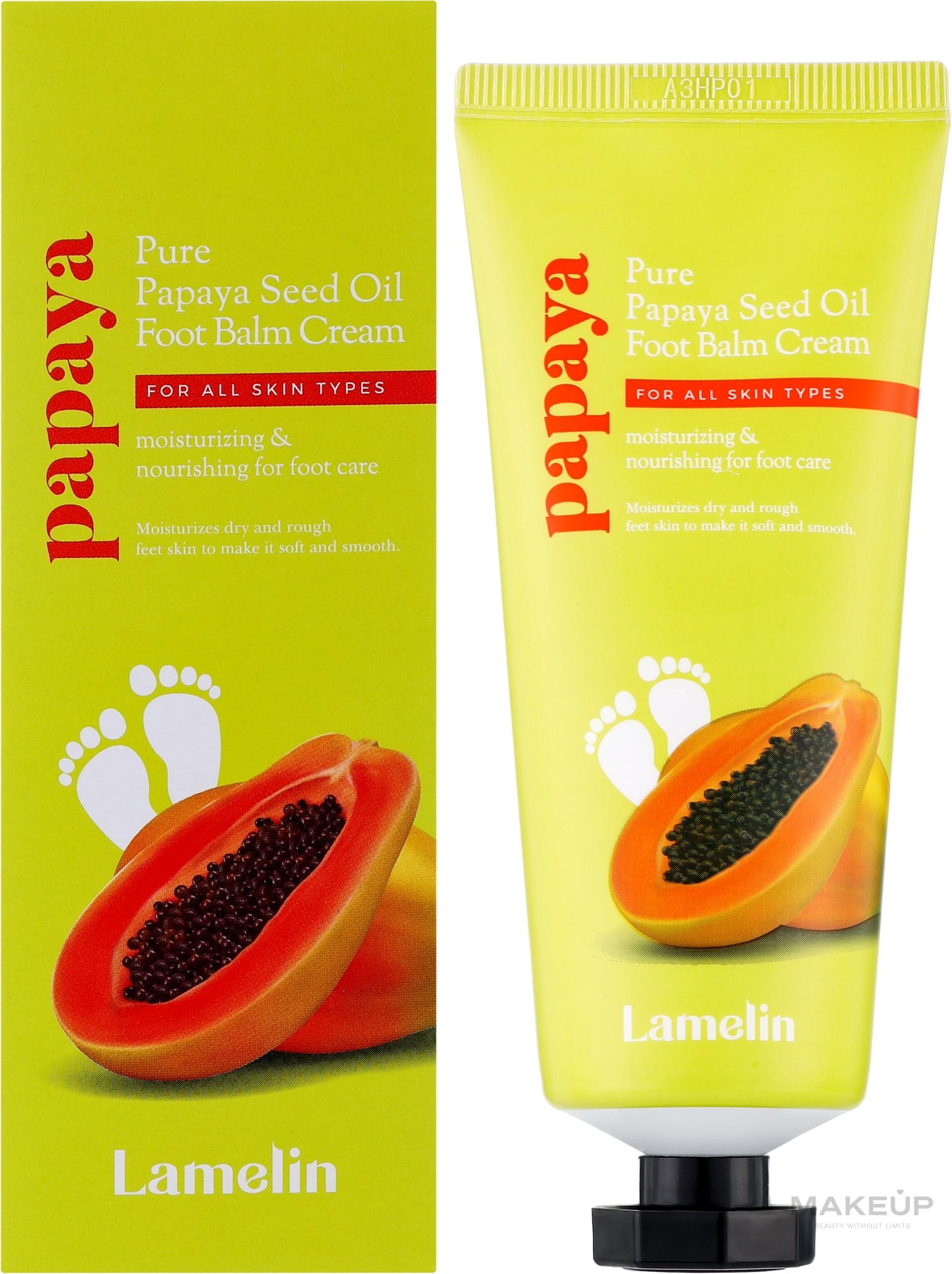 Крем для ног с папайей - Lamelin Pure Papaya Sea Oil Foot Balm Cream — фото 100ml