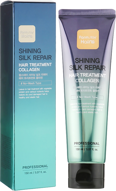 Коллагеновая маска для волос - FarmStay Shining Silk Repair Hair Treatment Collagen