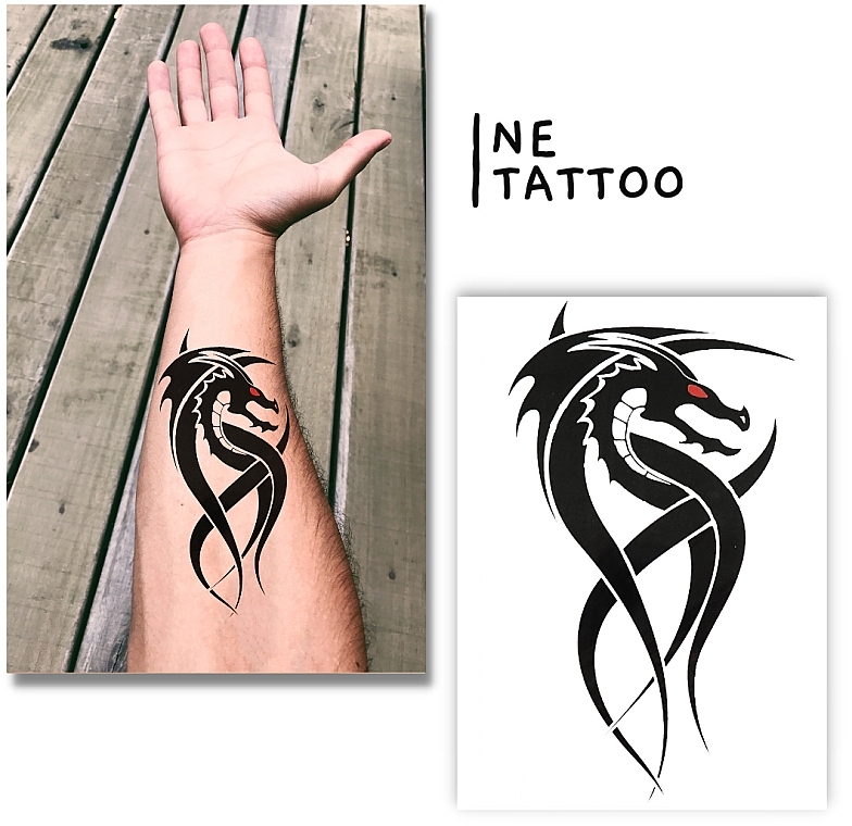Временное тату "Дракон графический" - Ne Tattoo — фото N1
