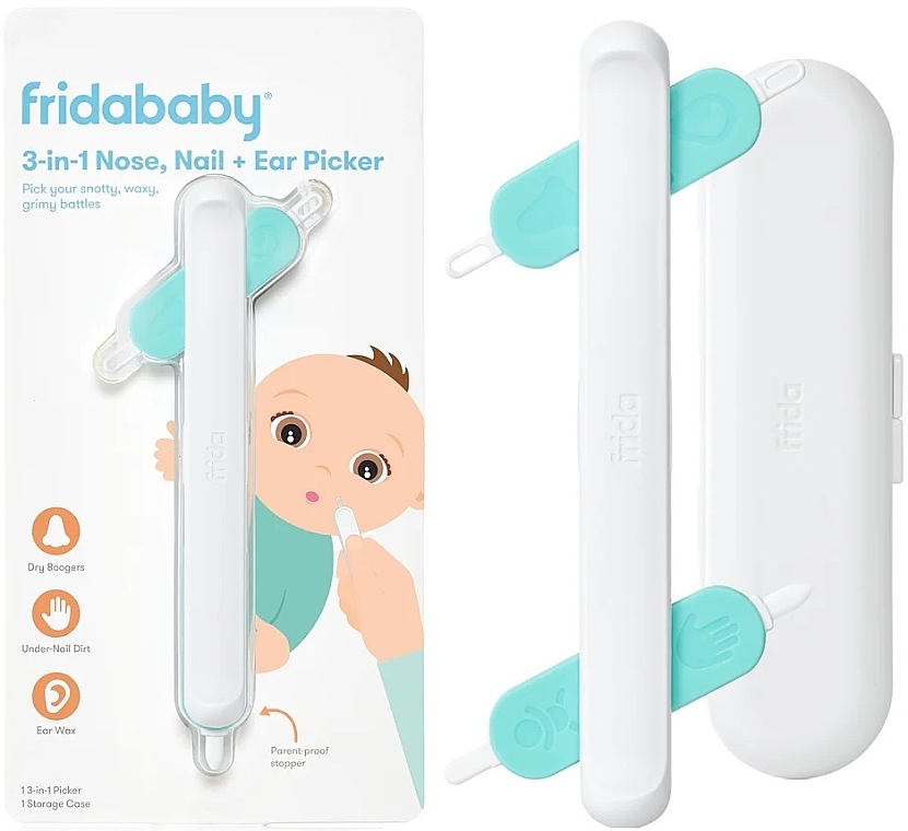 Очищувач для носа, нігтів і вух - Frida Baby 3-in-1 Nose, Nail + Ear Picker — фото N1