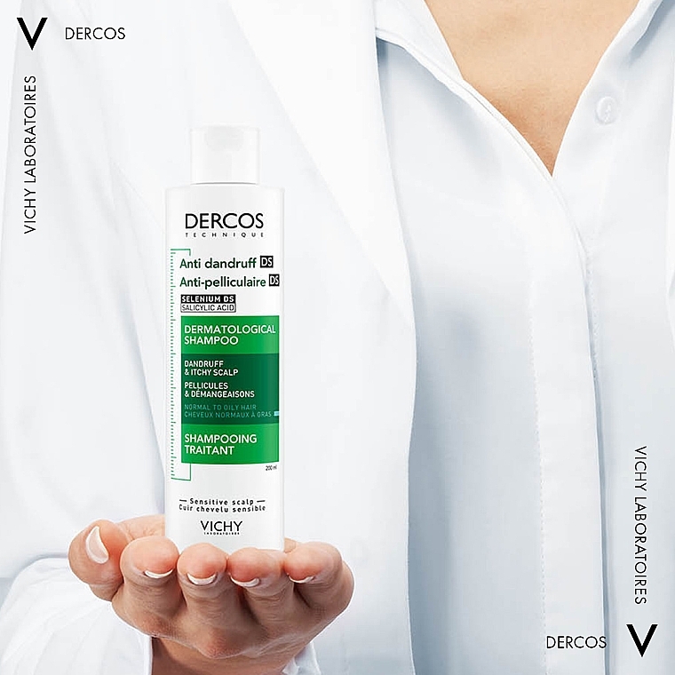 Шампунь против перхоти интенсивного действия для нормальных и жирных волос - Vichy Dercos Anti-Dandruff Advanced Action Shampoo — фото N10