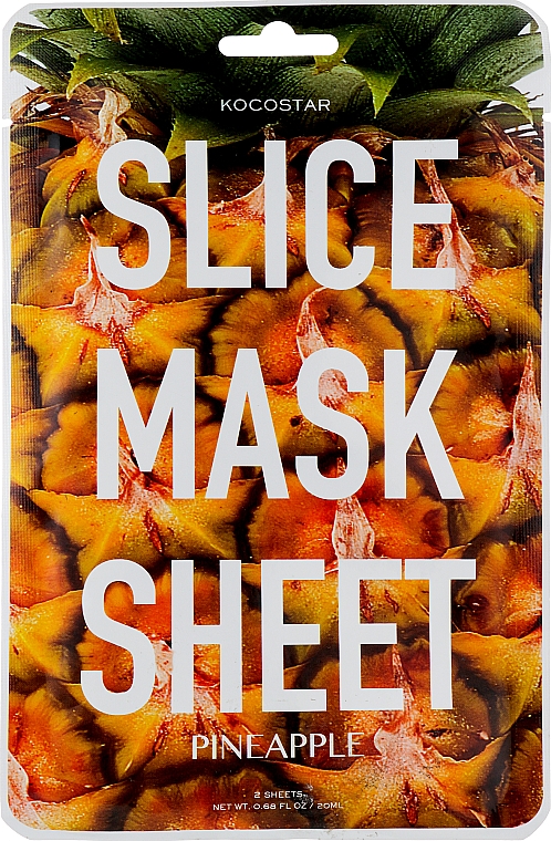Маска-спрей для обличчя "Ананас"  - Kocostar Slice Mask Sheet Pineapple — фото N1
