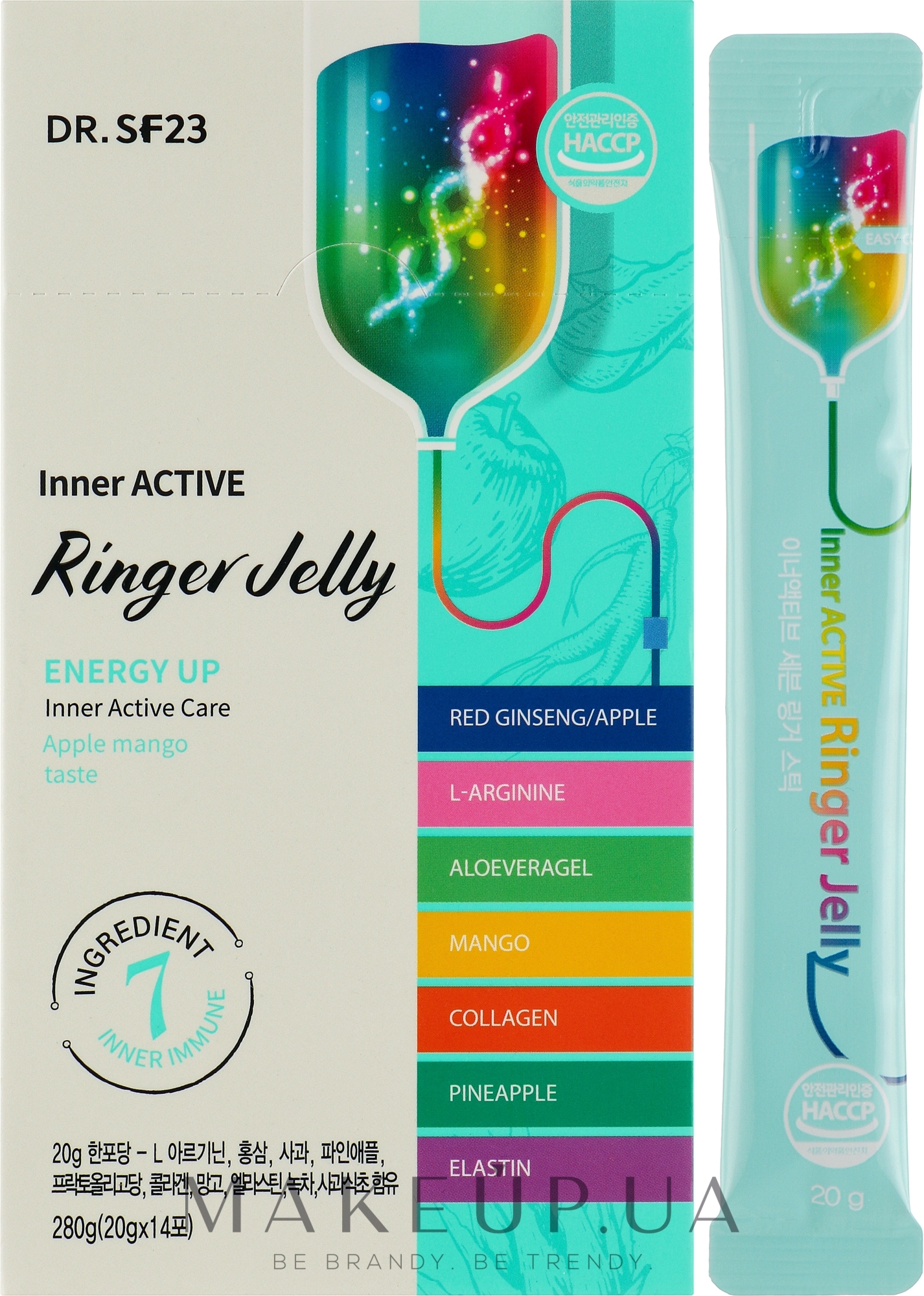 Коллагеновое желе съедобное для активной жизни - Skin Factory Inner Active Seven Ringer Stick — фото 14x20g