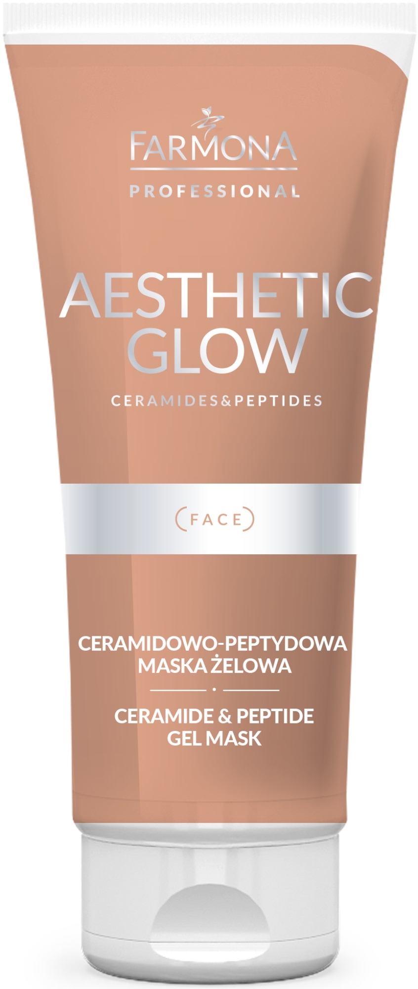 Керамідо-пептидна гелева маска для обличчя - Farmona Professional Aesthetic Glow Ceramide & Peptide Gel Mask — фото 200ml