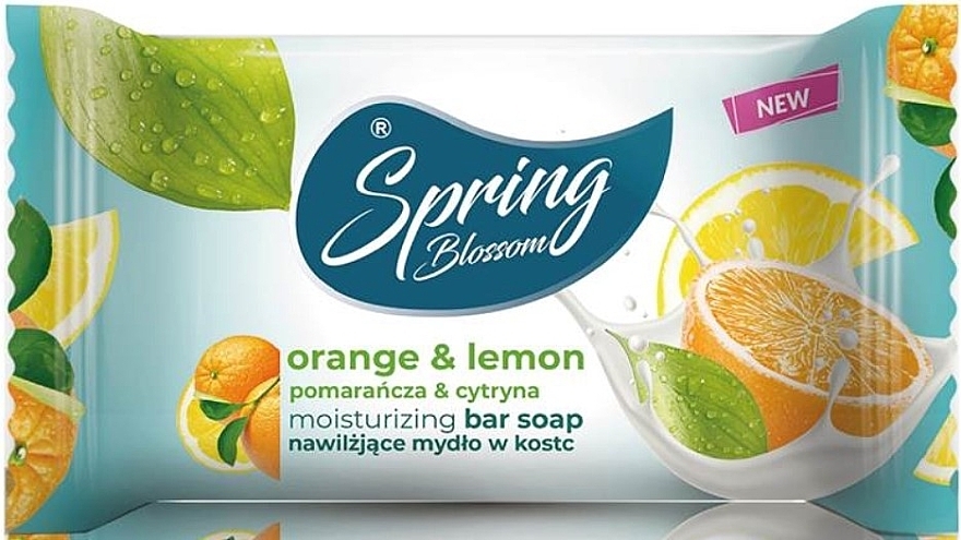 Зволожувальне мило "Апельсин і лимон" - Spring Blossom Orange & Lemon Moisturizing Bar Soap — фото N1