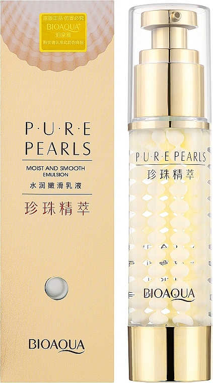 Емульсія з перловим порошком - Bioaqua Pure Pearls Moist ang Smooth Emulsion — фото N2