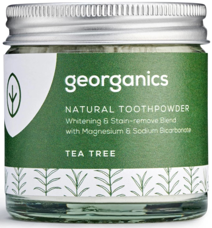 Натуральний зубний порошок - Georganics Tea Tree Natural Toothpowder — фото N1