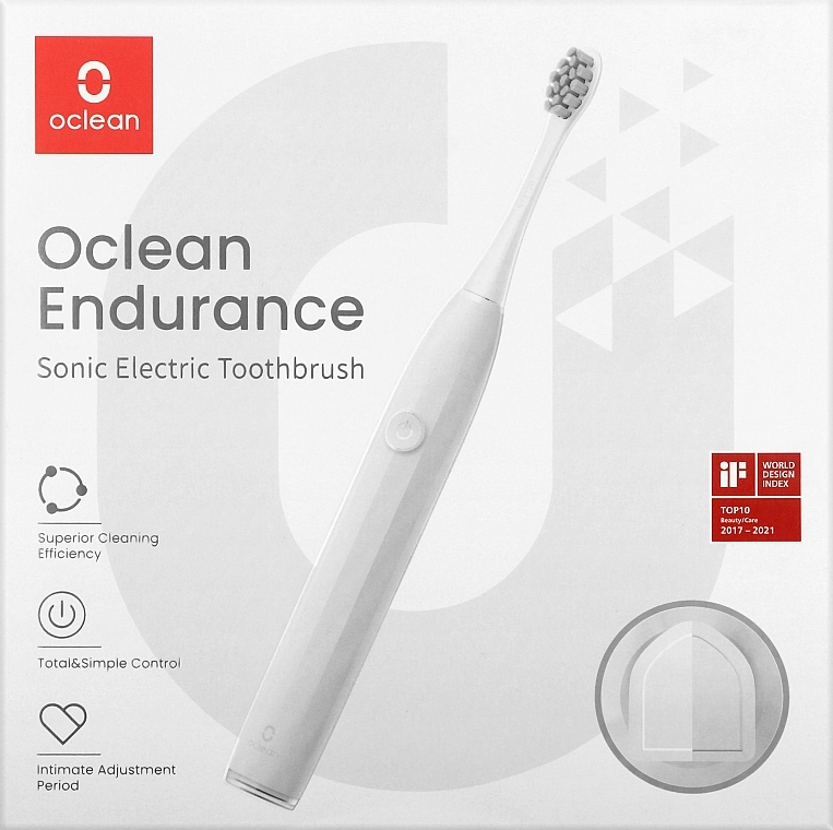 Электрическая зубная щетка Oclean Endurance White, настенное крепление - Oclean Endurance Electric Toothbrush White — фото N2