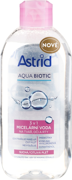Заспокійлива та очищувальна міцелярна вода для сухої та чутливої шкіри - Astrid Soft Skin Micellar Water — фото N1