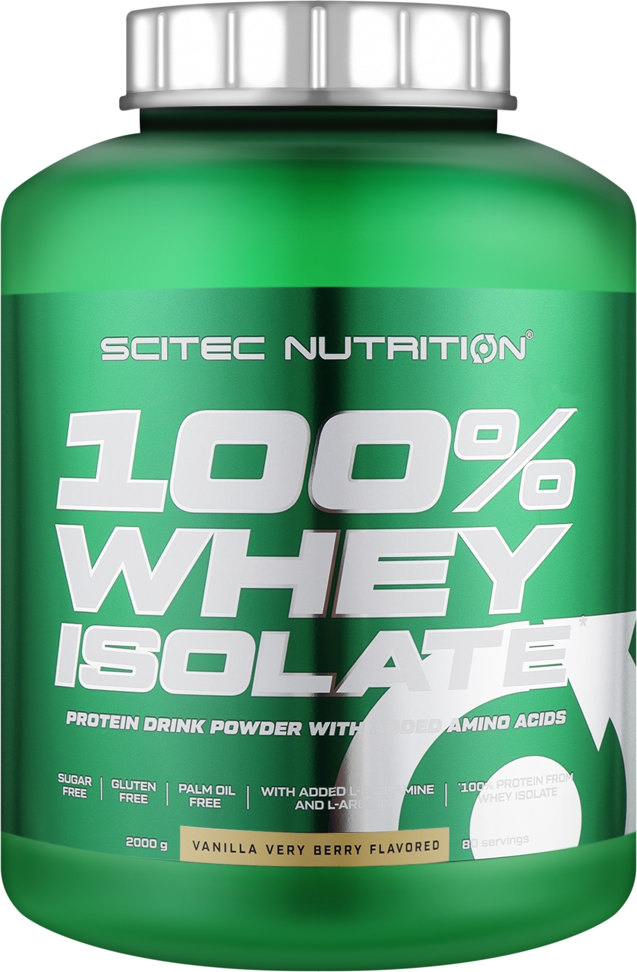 Протеїн, сироватковий ізолят "Ягода-ваніль" - Scitec Nutrition 100% Whey Isolate — фото 2000g