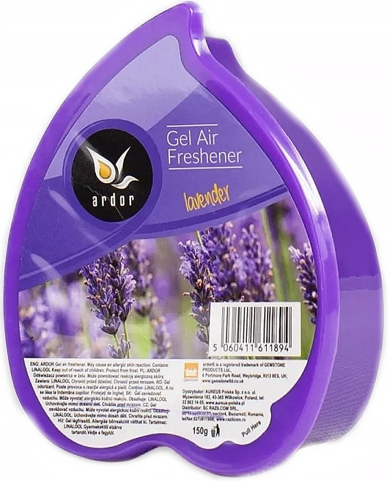 Гелевый освежитель воздуха "Лаванда" - Ardor Gel Air Freshener Lavender — фото N2