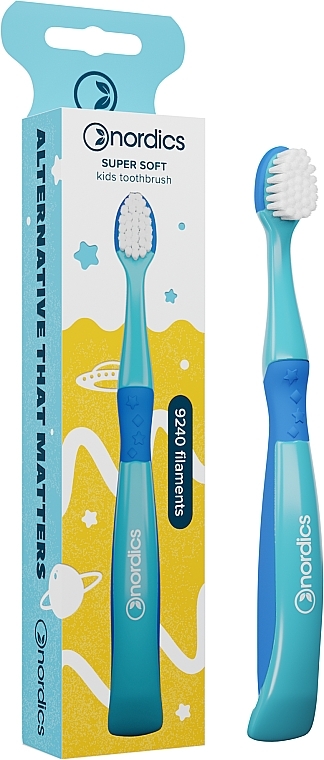 Дитяча зубна щітка "Русалка", синя - Nordics Super Soft Kids Toothbrush 9240 — фото N1