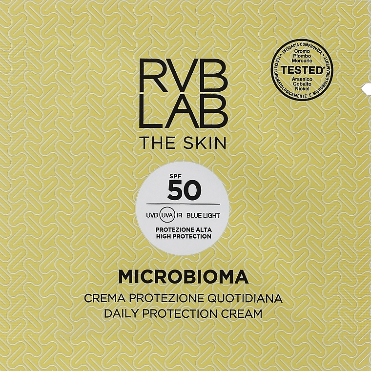 Солнцезащитный крем для лица - RVB LAB Microbioma Daily Protection Cream SPF50 (пробник) — фото N1