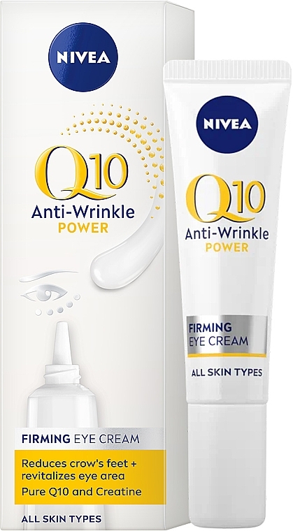 Зміцнюючий крем для шкіри навколо очей проти зморщок - NIVEA Q10 Power Anti-Wrinkle Firming Eye Cream
