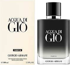 Giorgio Armani Acqua Di Gio Parfum Refillable - Духи (флакон с возможностью повторного наполнения) — фото N2