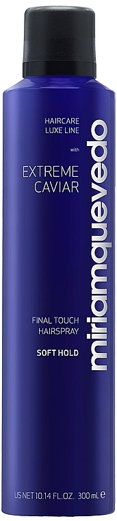 Фіксувальний спрей для волосся, м'яка фіксація - Miriam Quevedo Extreme Caviar Final Touch Hairspray Soft Hold — фото N1