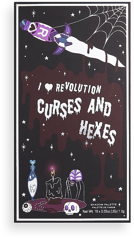 I Heart Revolution Book Of Spells Eyeshadow Palette Curses And Hexes