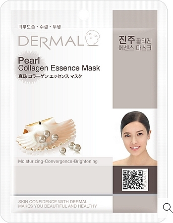 Коллагеновая тканевая маска для лица с жемчугом - Dermal Pearl Collagen Essence Mask  — фото N1